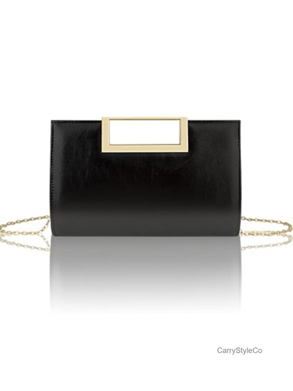PU Leather Evening Clutch Crossbody Handbag with Chain Formal Wedding